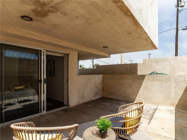 bottom floor enclosed patio off bedroom