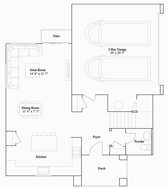 Residence 2 - level 1 floorplan