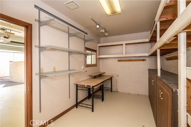 Additional storage room at back of garage approximately 6' x 22'