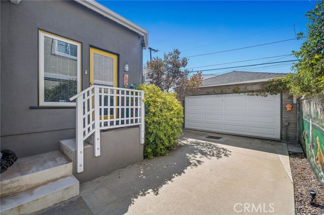 Side door access (into living room). 2-car garage.