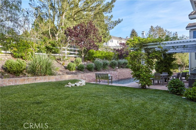 One of the back yard grass areas