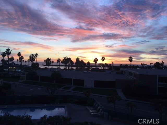 Sunset Overlooking the Pool Deck