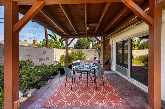 Great covered patio