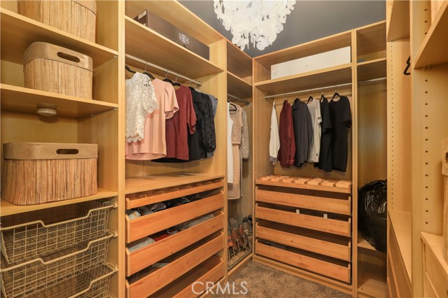 Luxury walk in closet for all of your special things....