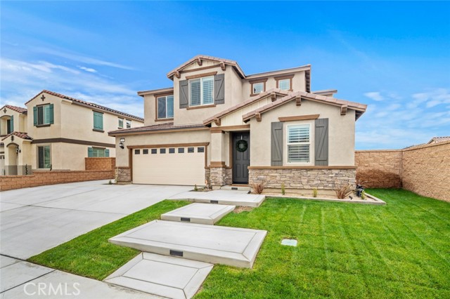 15947 Pitzer Street Fontana, California WELCOME TO 15947 PITZER ST Located in the Belrose Community! This two-story home has all the upgrades the model had plus MORE including, custom shiplap fireplace + built in storage in the enormous living room, custom flooring through out the entire house. Kitchen features upgraded cabinets with custom hardware, lighting quartz countertops, a coffee bar, farmhouse sink, walk in pantry, subway tile back splash and a huge island (seating included) that opens up to the large dining area . Downstairs also includes a formal dining room and a large guest bedroom with a full bath. Gorgeous wood finished stairs lead to a large loft area. The upstairs master suit has a grand walk in custom closet and a master bath with dual sinks and an extra large shower. The laundry room is also located upstairs with a utility sink. All bedrooms have plenty of space and there is an office that can also be utilized as a 5th bedroom.
The backyard is perfect for entertaining with a covered patio, built in BBQ with seating, fire pit with additional seating, a putting green and artificial turf. Last but not least there is a 3 car tandem garage with epoxy floors.
TESLA SOLAR is paid off.
As soon as you walk into this home you will see yourself living here!
NO HOA DUES!!! HURRY AND ACT FAST OR YOU WILL MISS OUT ON THIS GEM OF A HOME!