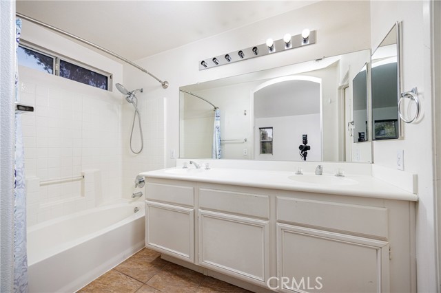 Primary bathroom with double sinks