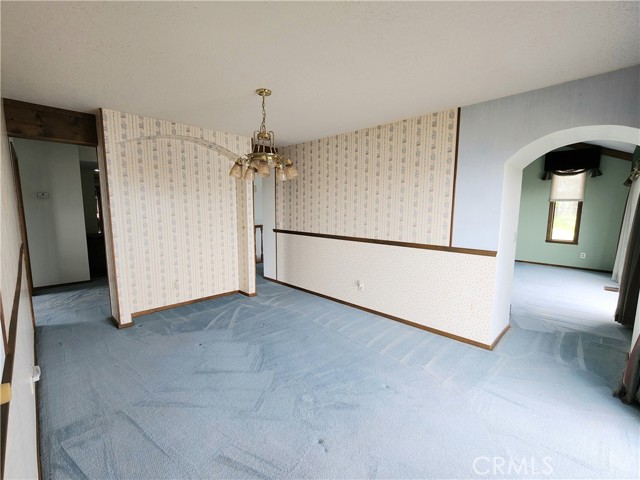 Formal dining room with beautiful arches