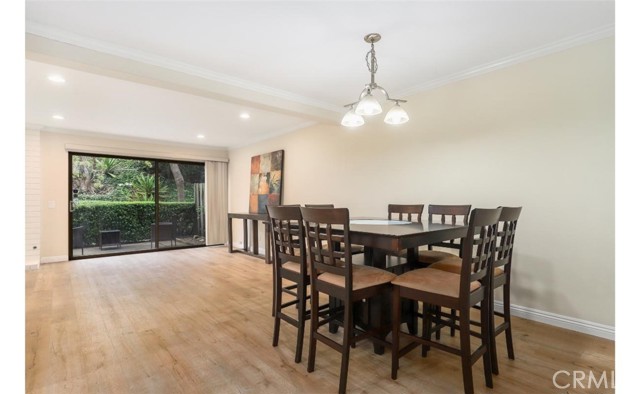 Dining space off of the kitchen and access to your private green patio