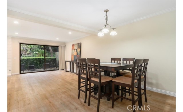 Dining space off of the kitchen and access to your private green patio