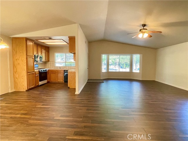 Kitchen area and great room