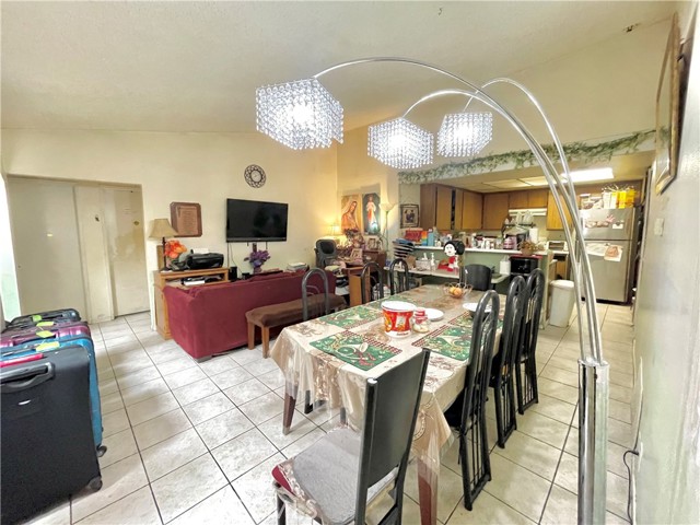 View of the dining area towards kitchen.