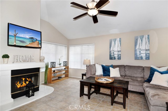 Family Room has vaulted ceilings. Light, bright and airy!