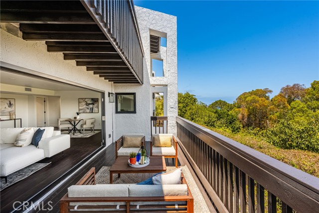 Large downstairs living room balcony
