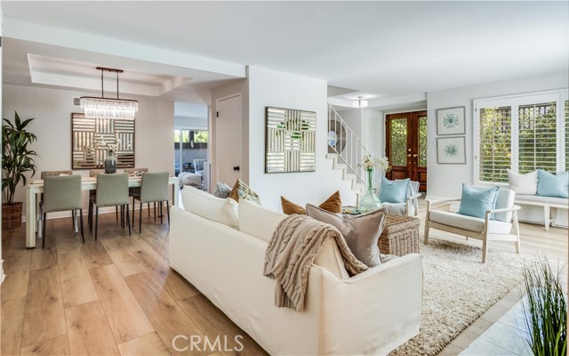 Living room with plantation shutters Living room with plantation shutters