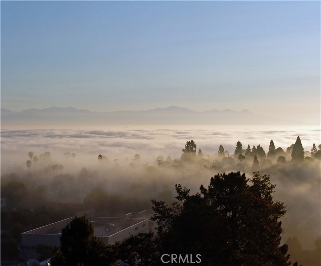 Dawn view from the deck with marine layer (zoomed-in)