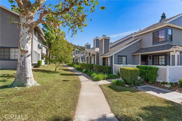 Community Walkways with Trees and Gardens