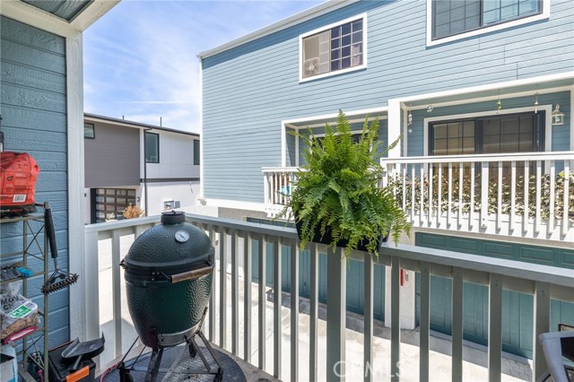 Balcony off of kitchen.