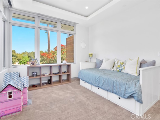 3rd bedroom with architecturally placed windows.