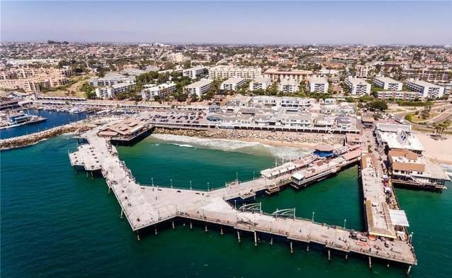 Aerial View of Redondo Horseshoe Pier & more