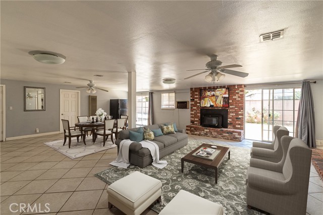 Family room virtually staged