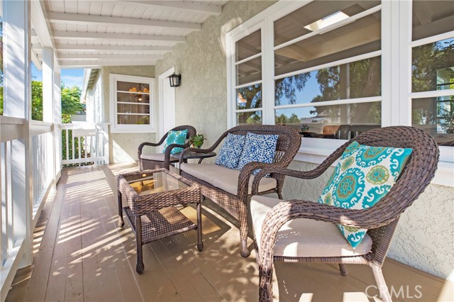 Sunny porch for relaxing