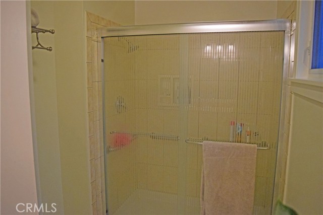 Large walk in shower in guest bathroom