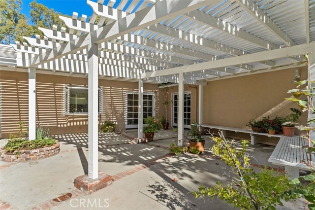 Patio with pergola.
