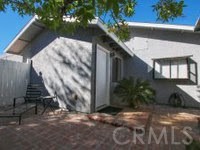 Private patio off the office