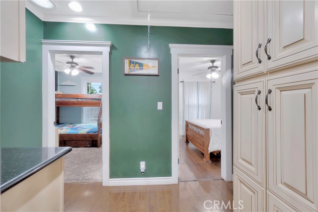 Hallway to bedrooms 1 & 2 and 3/4 bath