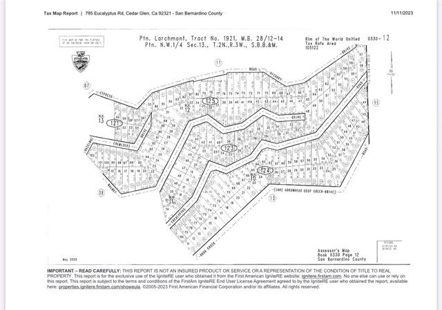 795 Eucalyptus Road, Lake Arrowhead, California 92352, ,Land,For Sale,795 Eucalyptus Road,CRRW23209652