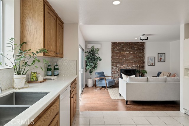 Kitchen open to family room