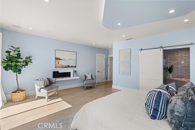 Fireplace in master bedroom