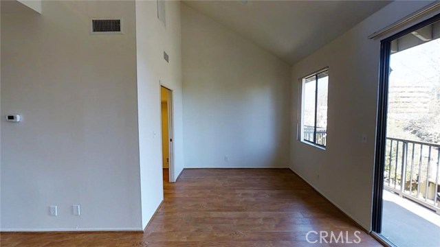 Large private deck off of living and dining rooms.