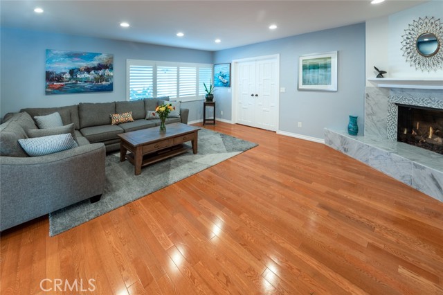 Living room with hardwood floors