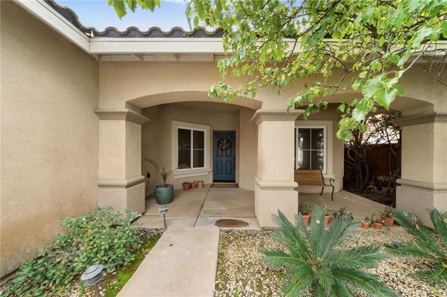 Shelted entrance and cozy front porch