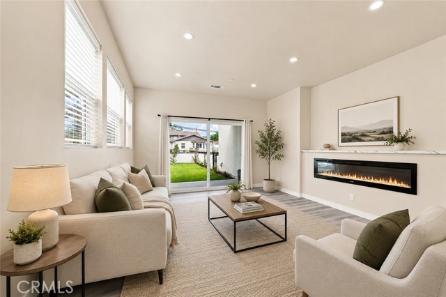 virtually staged living room