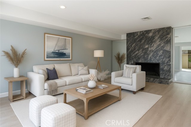 Virtual staging of your living room.