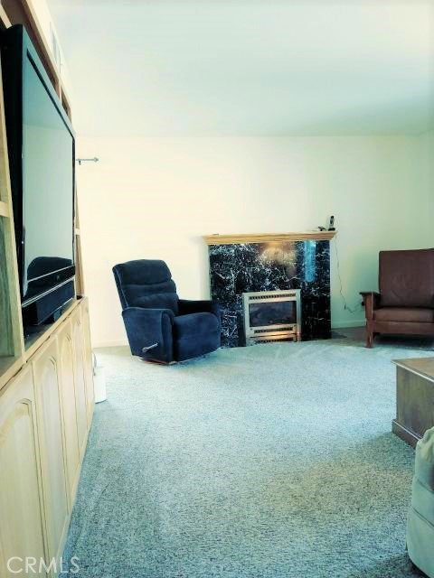 Living room with gas fireplace