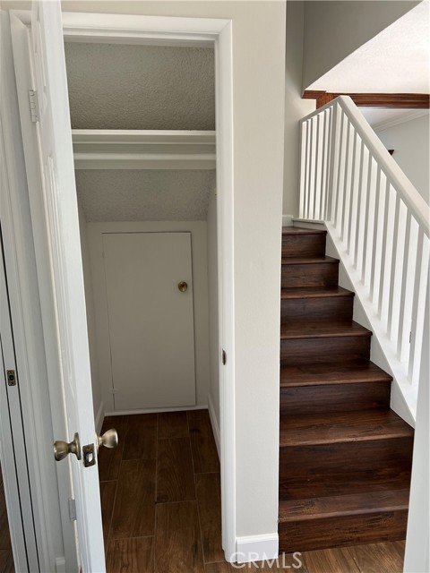 Under the stairs closet and storage area