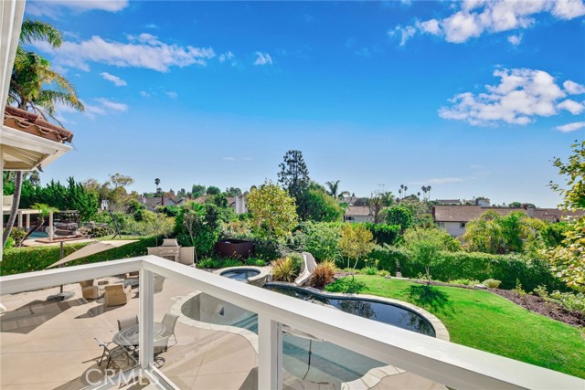 View of pool area and panoramic from master bedroom