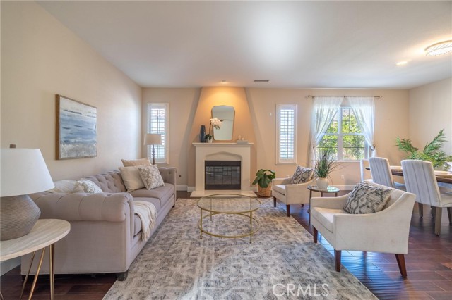 Living room area with fireplace 1