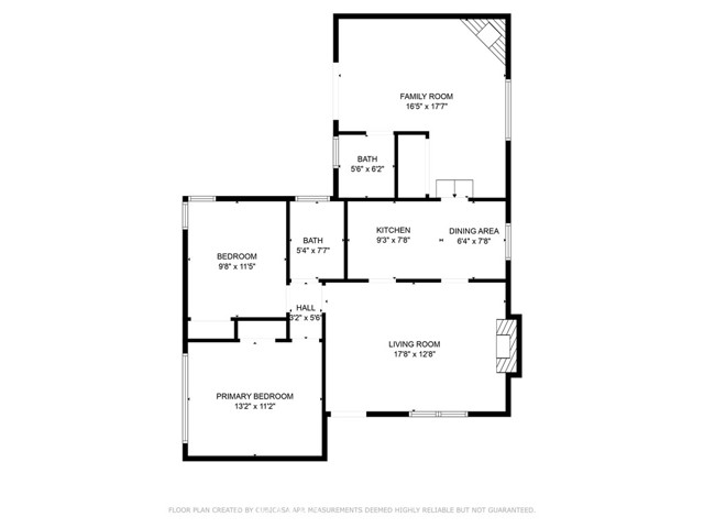 Floorplan with approximate dimensions