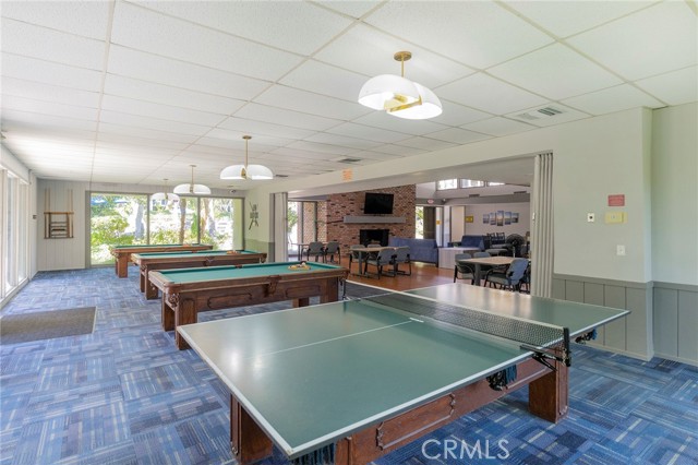 The Estates clubhouse with billiards, ping pong and an inviting meeting room.