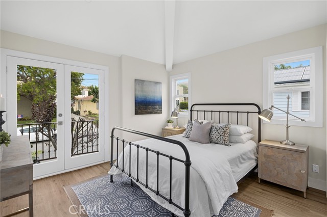 Bedroom three with French doors
