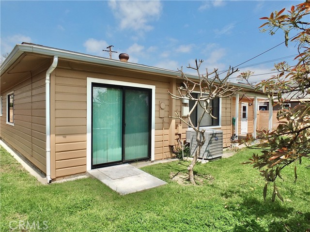 Sliding door leading to bedroom