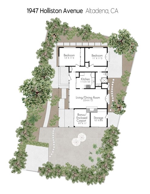 Detail Gallery Image 20 of 20 For 1947 Holliston Ave, Altadena,  CA 91001 - 2 Beds | 1 Baths
