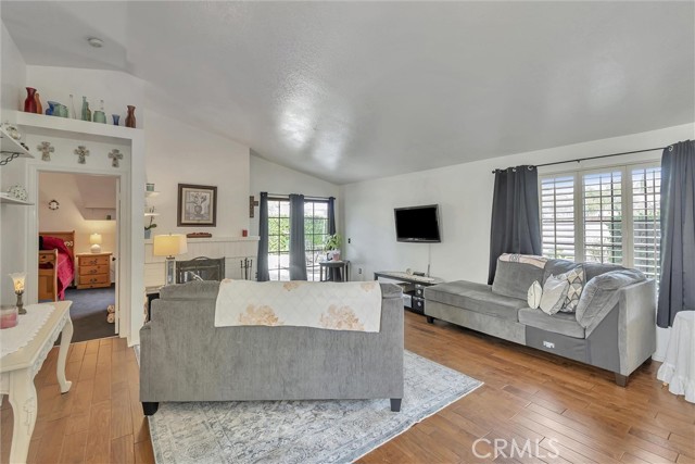 Sliding door leading out to one of the patio areas
