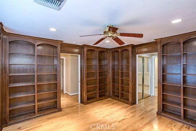 Bedroom used as library