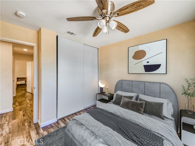 Virturally staged Bedroom