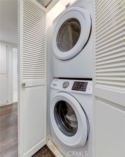 Stackable washer and dryer in unit!